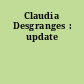 Claudia Desgranges : update