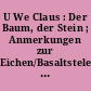 U We Claus : Der Baum, der Stein ; Anmerkungen zur Eichen/Basaltstelen-Allee am Museum Schloss Moyland