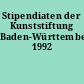 Stipendiaten der Kunststiftung Baden-Württemberg 1992