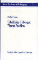 Schellings Tübinger Platon-Studien
